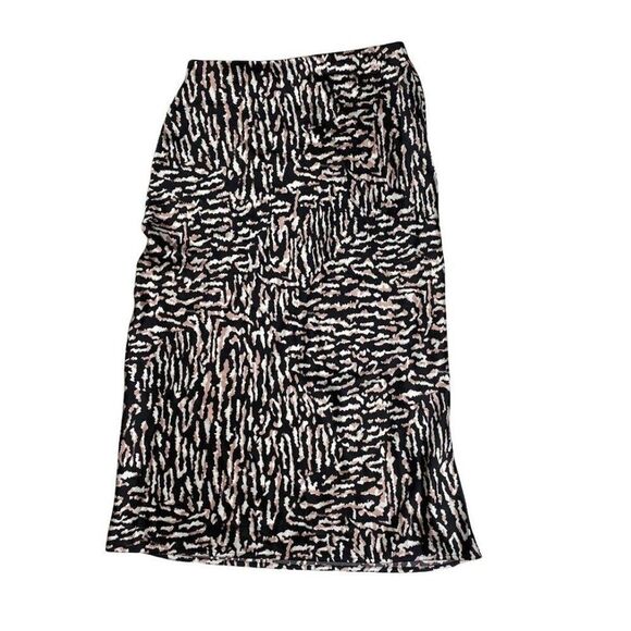 Calvin Klein Midi Skirt Women's Medium Black White Tiger‎ Print Stretchy NEW - Picture 2 of 9